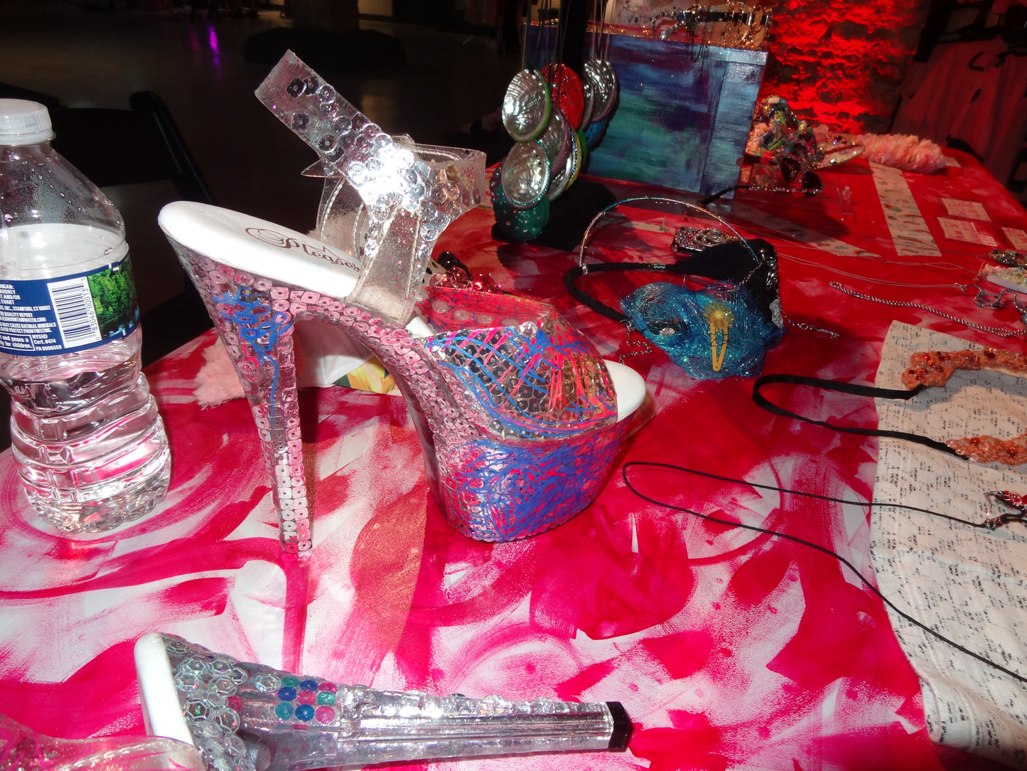 Sequin Stripper Heels