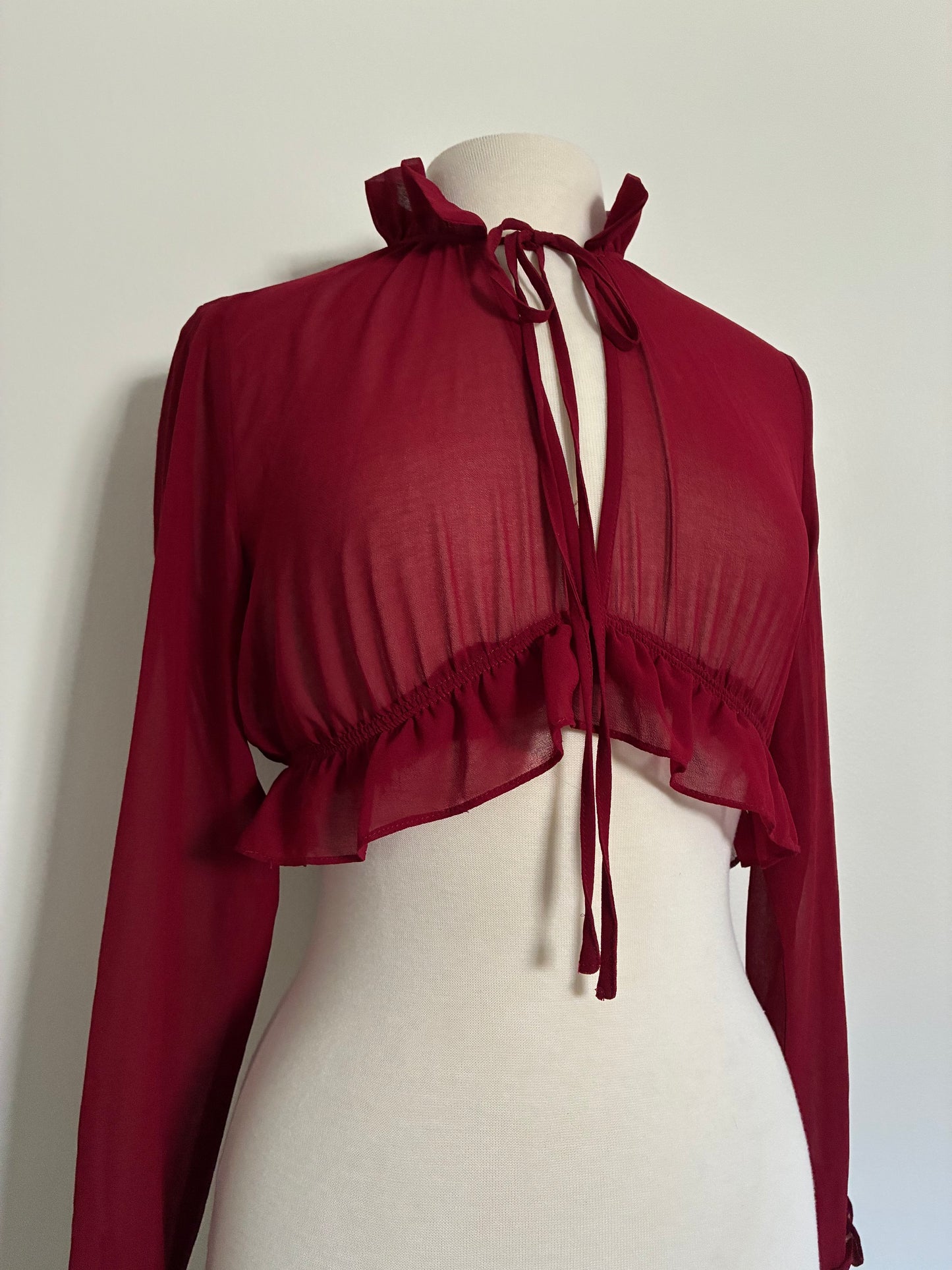 Red Vampish Crop Top