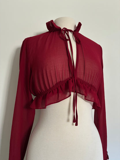 Red Vampish Crop Top