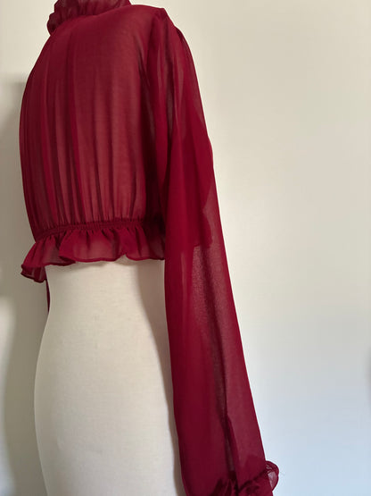 Red Vampish Crop Top