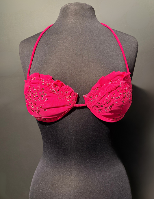 Viva Magenta Seashell Swimsuit with Sequins