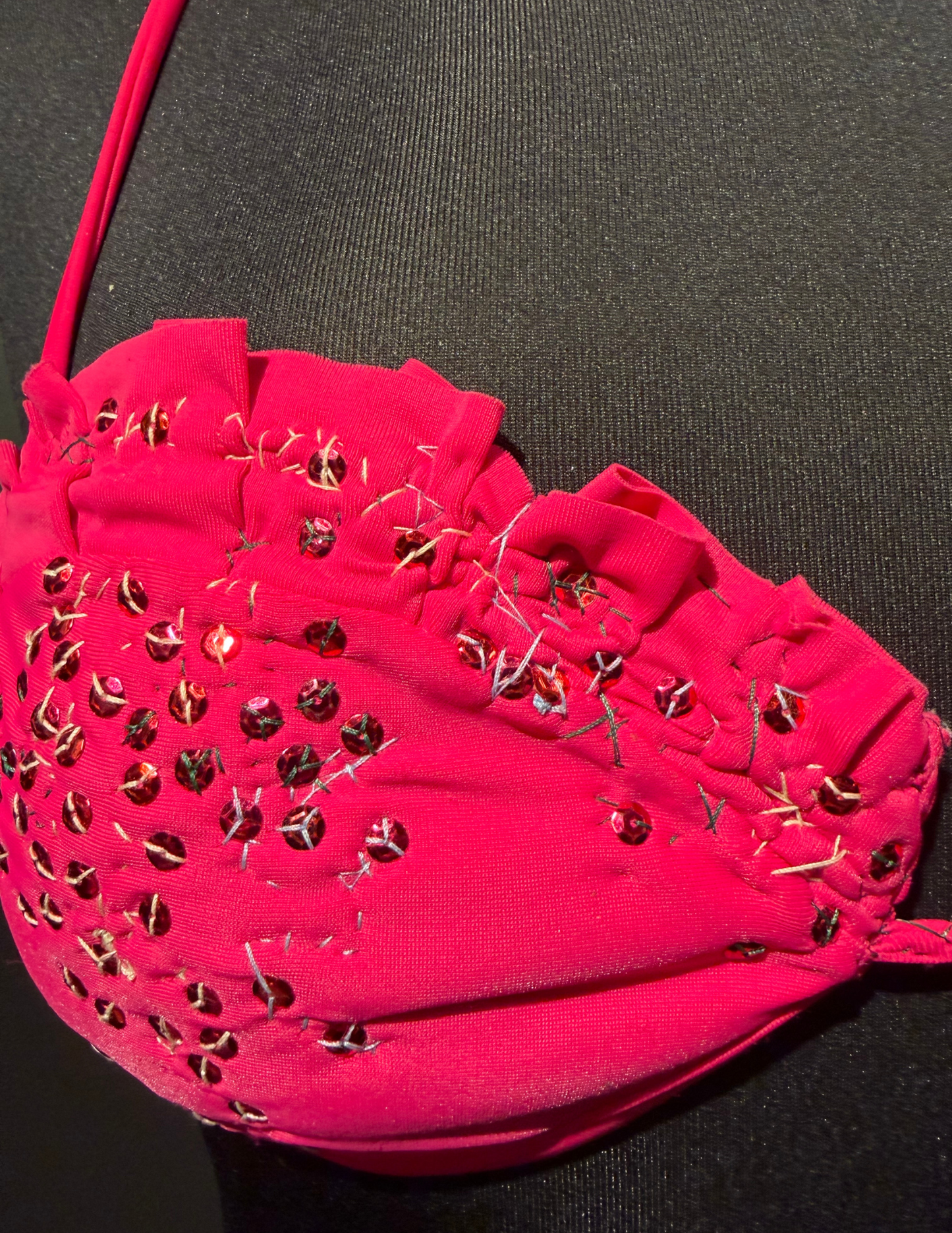 Viva Magenta Seashell Swimsuit with Sequins