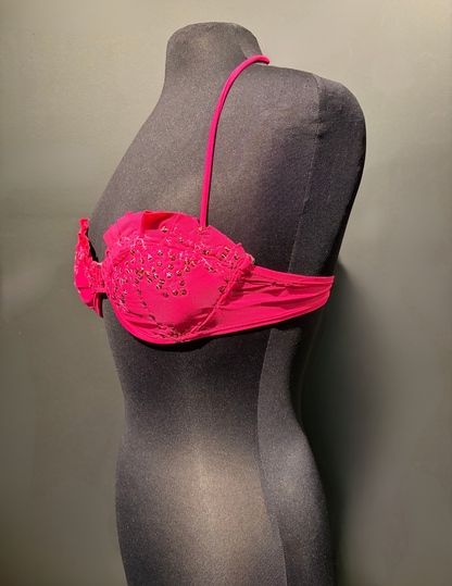 Viva Magenta Seashell Swimsuit with Sequins
